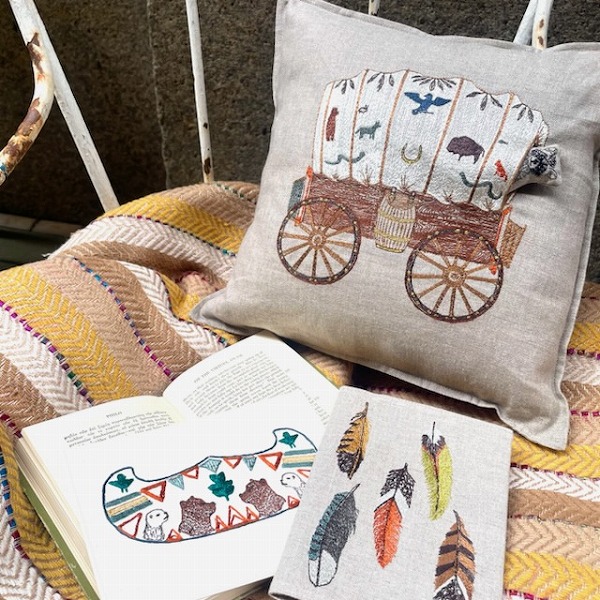 CORAL & TUSK 刺繍クッション Coral & Tusk x 猫村さん】ポケットクッションカバー 30x40